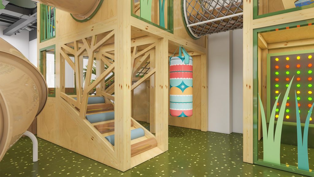 Sunrise-Themed Kids Play Cafe Design in DC, USA