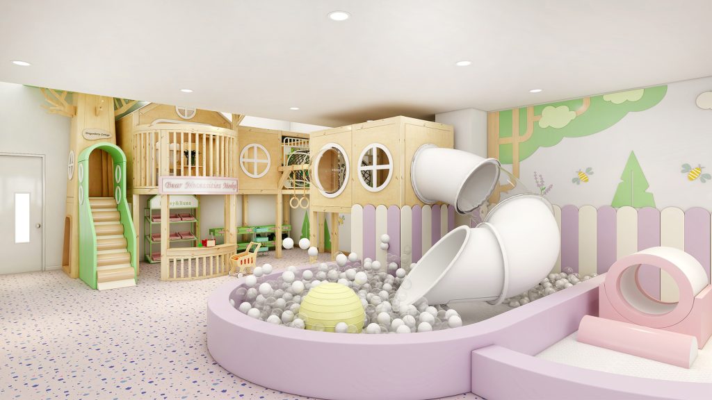 An 80m² Creative Kids Cafe Design