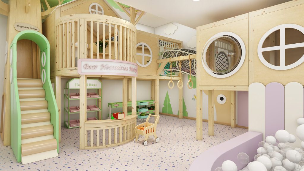 An 80m² Creative Kids Cafe Design