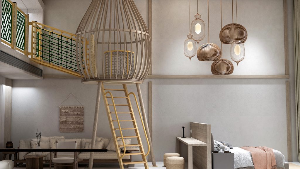 Forest-themed Treehouses Family Indoor Room and Age-Restricted Playroom