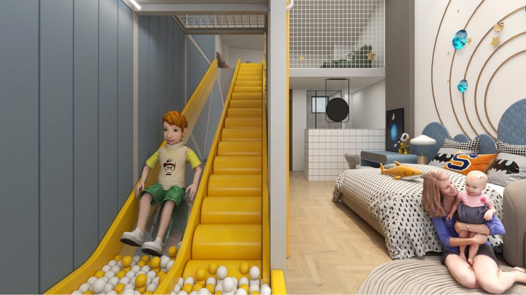 Farmhouse Family-Friendly B&B | Space-Themed Kids' Room