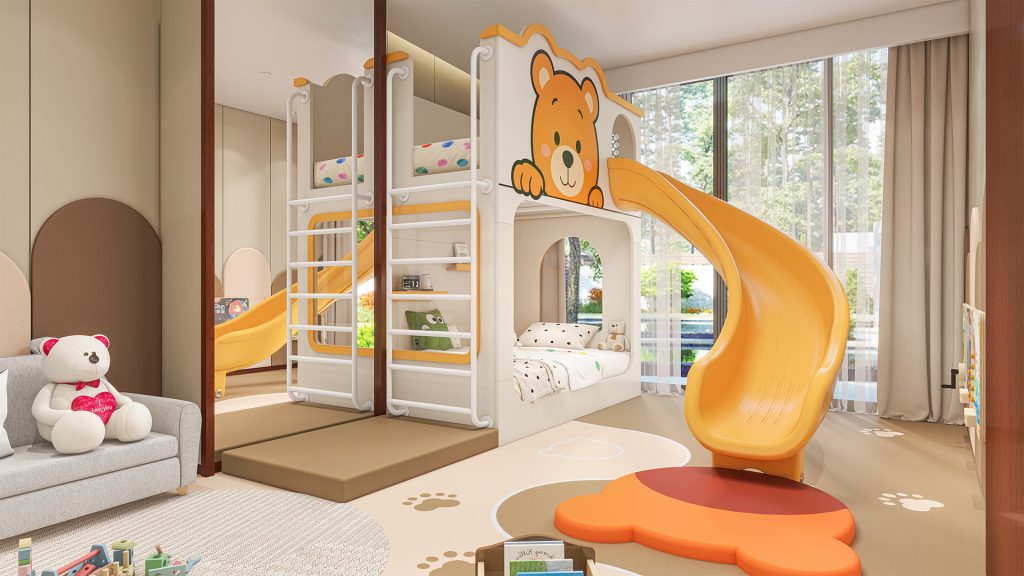 Warm-Themed Bear-Themed Family Room at a Hot Spring Hotel