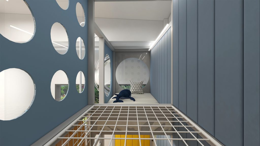 Farmhouse Family-Friendly B&B | Space-Themed Kids' Room