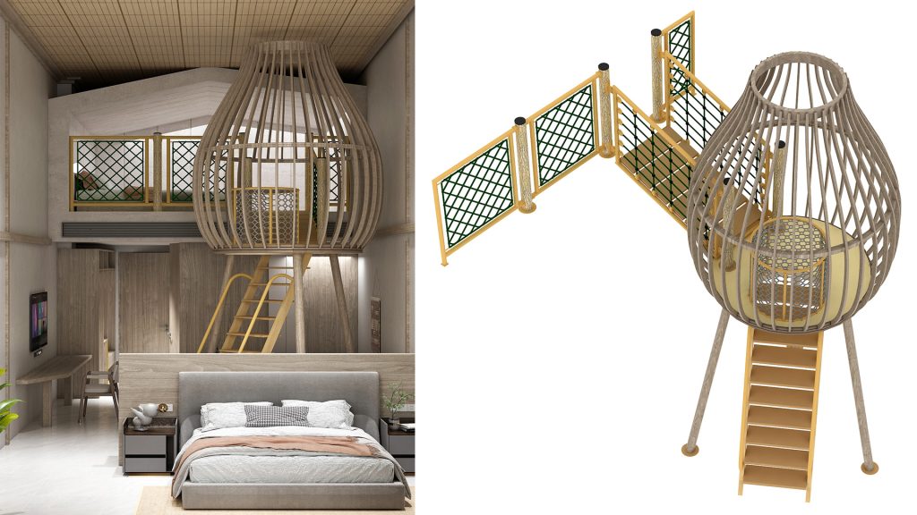 Forest-themed Treehouses Family Indoor Room and Age-Restricted Playroom