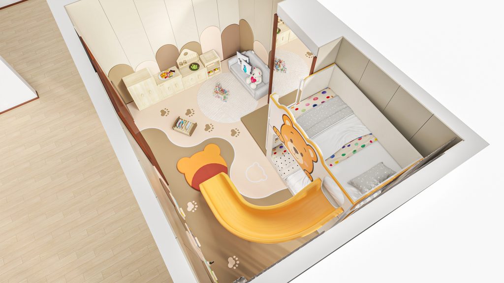 Warm-Themed Bear-Themed Family Room at a Hot Spring Hotel