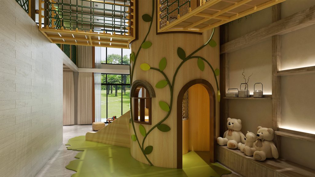 Forest-themed Treehouses Family Indoor Room and Age-Restricted Playroom