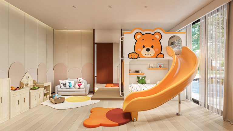 Warm Bear-Themed Family Room at a Hot Spring Hotel