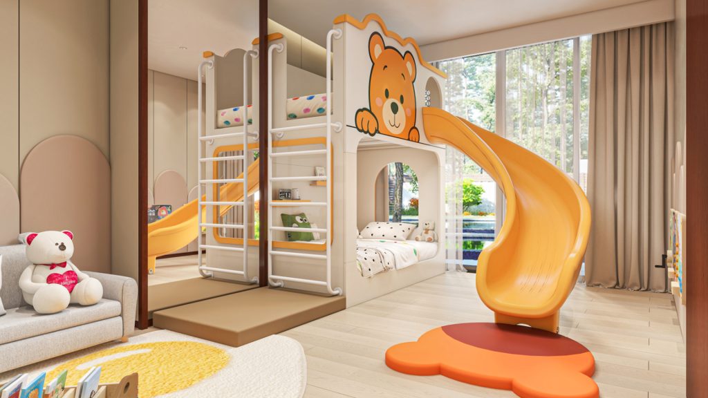 Warm-Themed Bear-Themed Family Room at a Hot Spring Hotel