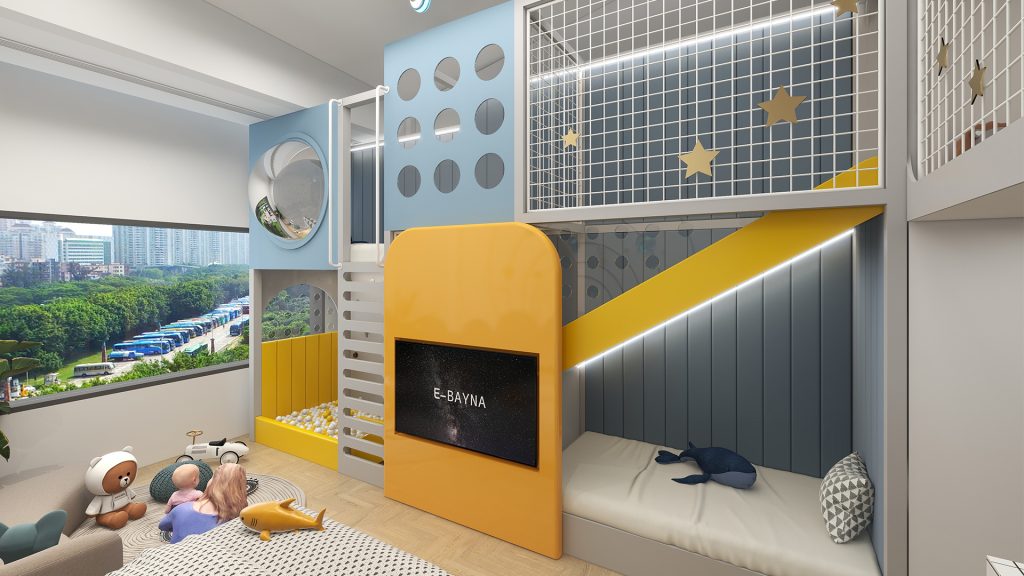 Farmhouse Family-Friendly B&B | Space-Themed Kids' Room